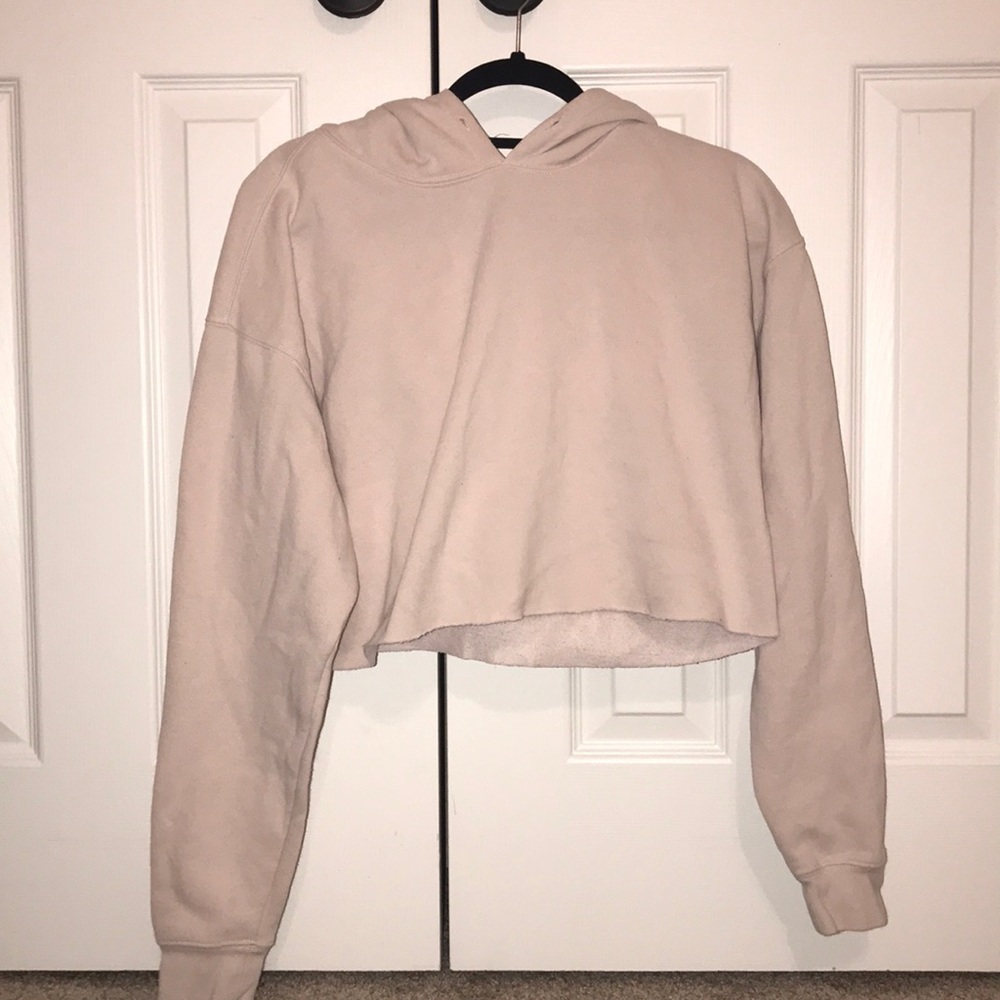 Pink Urban cropped hoodie